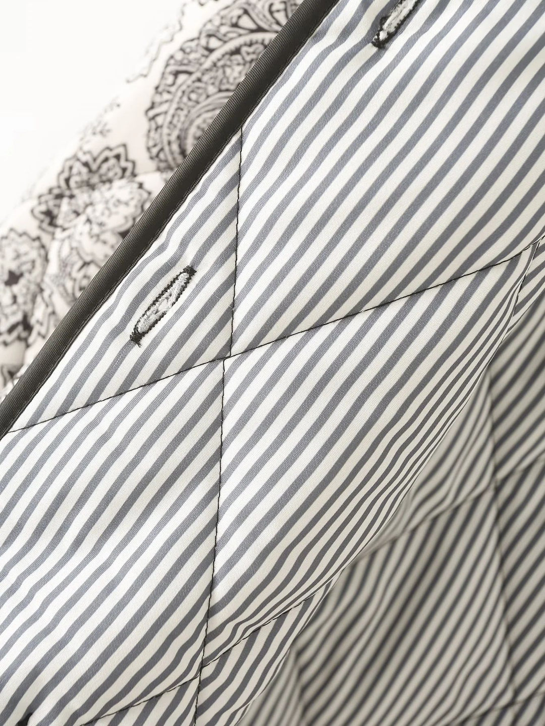 Quilted jacket with unique paisley patterns for women Lune London