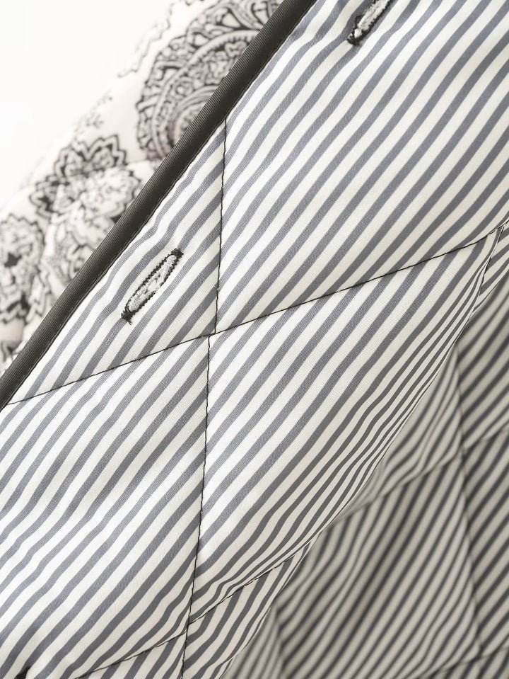 Quilted jacket with unique paisley patterns for women Lune London