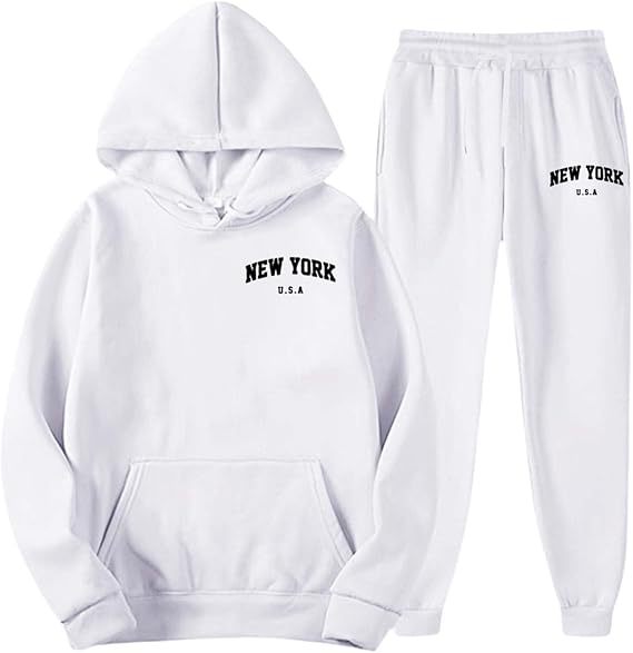 Women's Hooded Sweat Suit with high-quality material and modern lettering Chic & Stil