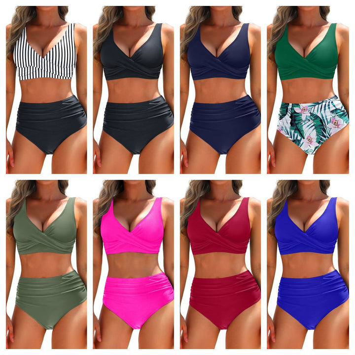 Women's Bikini Set with Shaping Top and High-Waisted Shorts Lune London
