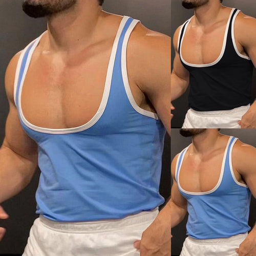Men Breathable Fitness Tank Top with Wide Straps and Flat Hem Lune London