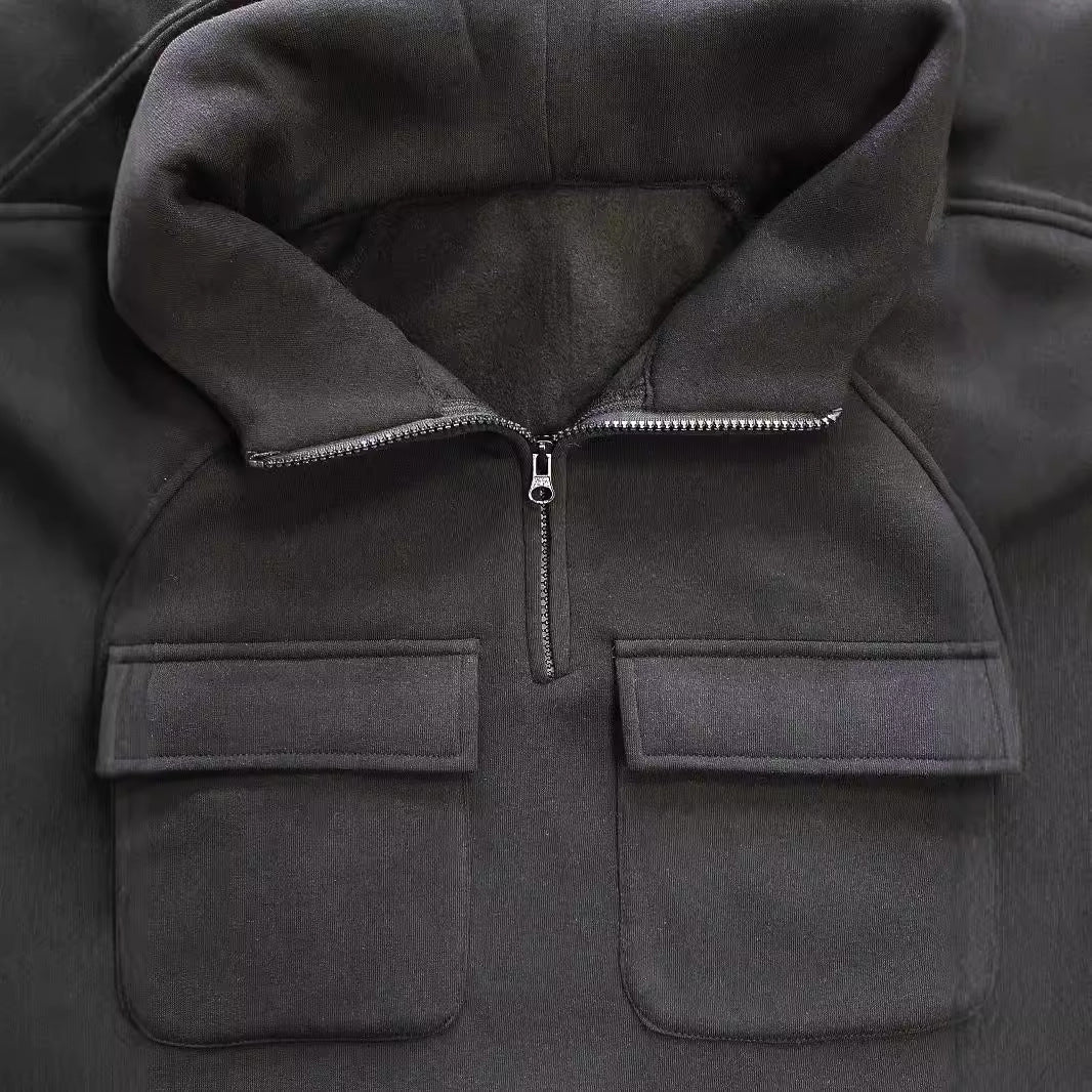 Outdoor pullover for men with practical pockets and high collar Lune London