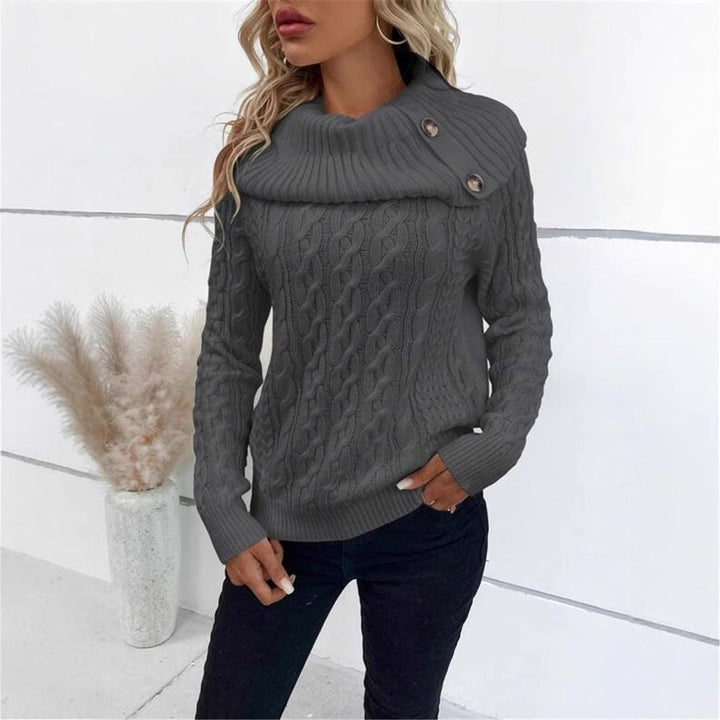 Ladies oversized knit sweater with chic and style
