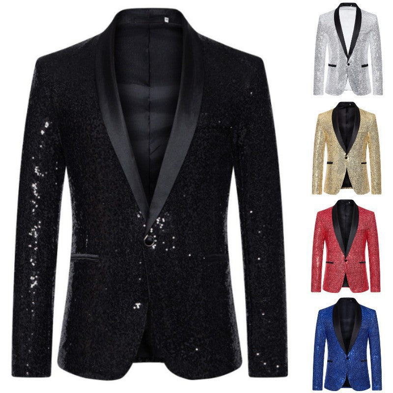 Men's Glamorous Sequin Blazer with Modern Cut Lune London