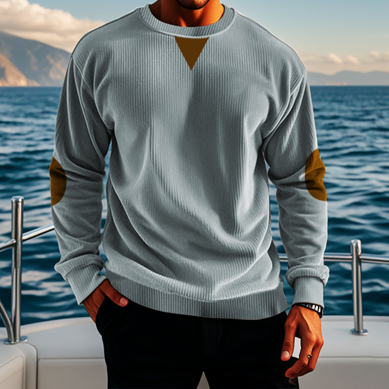 Men's casual knit sweater with accent details and comfortable fit Chic and style