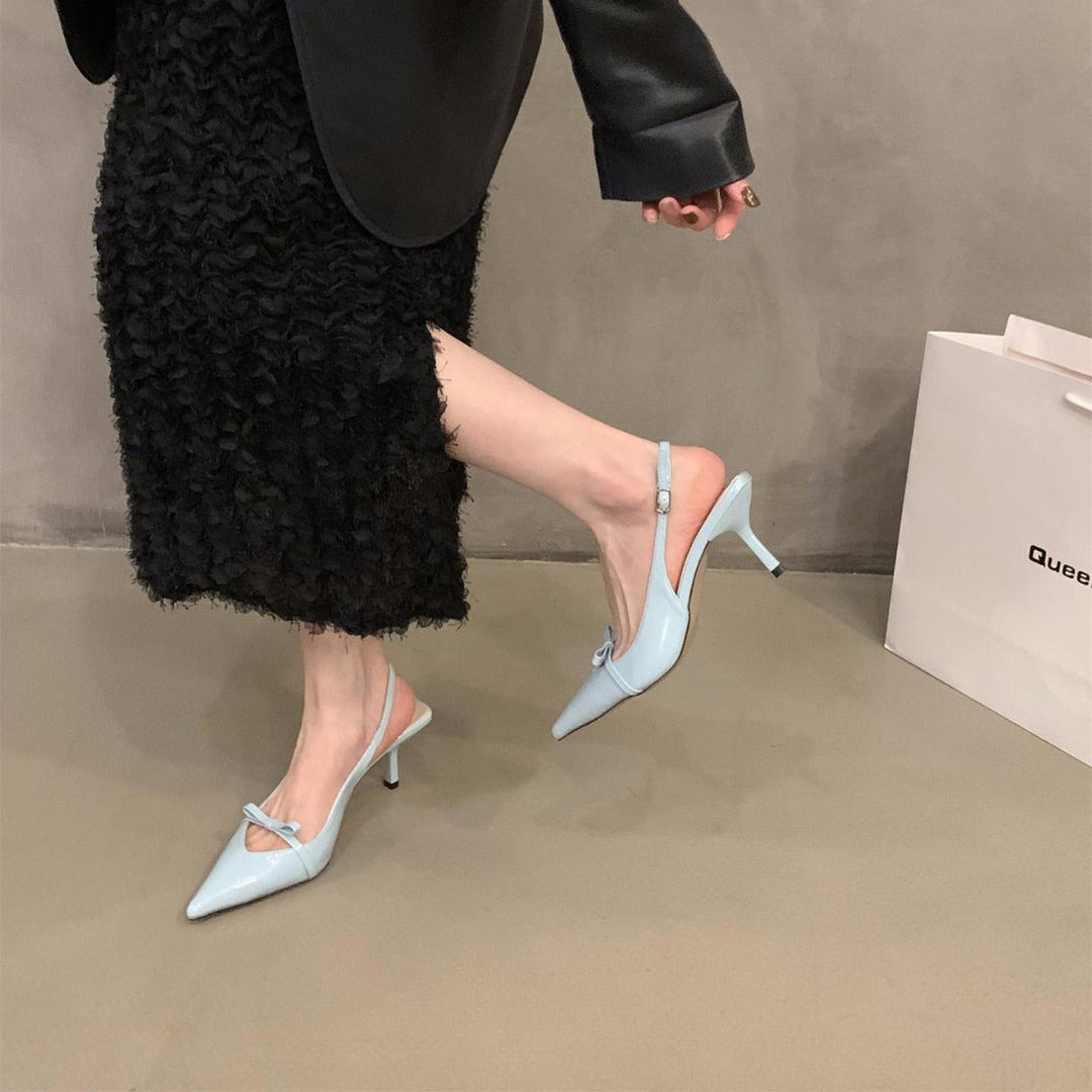 Women's Slingback Pumps with Elegant Cut and Fine Strap Lune London