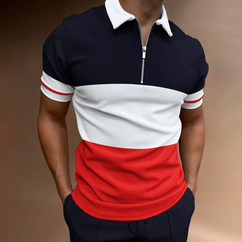 Men's Short Sleeve Zip Polo Chic Style and Fashion