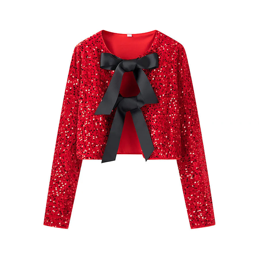 Elegant short jacket for women with stylish ties Lune London
