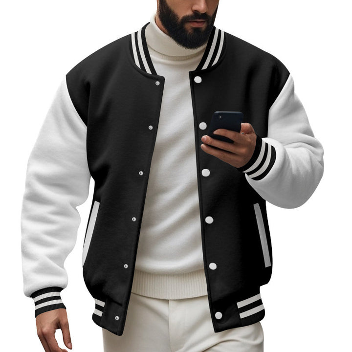 Casual bomber jacket for men with contrasting sleeves and a classic fit Lune London