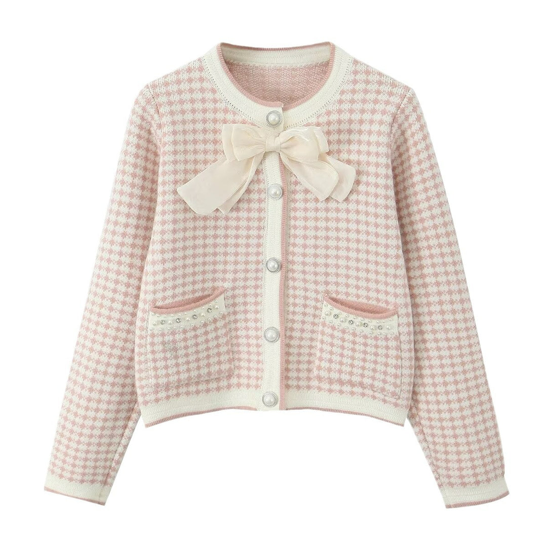 Lady's cardigan with decorative details and a charming shawl collar Lune London
