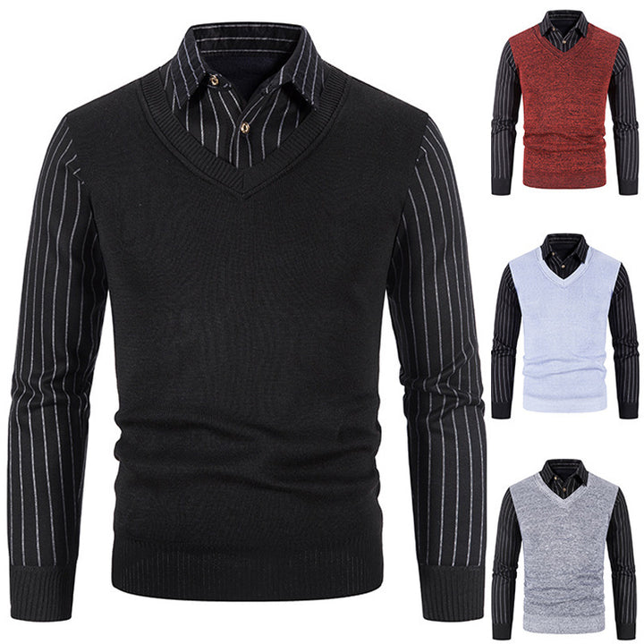 Elegant V-neck sweater for men Lune London