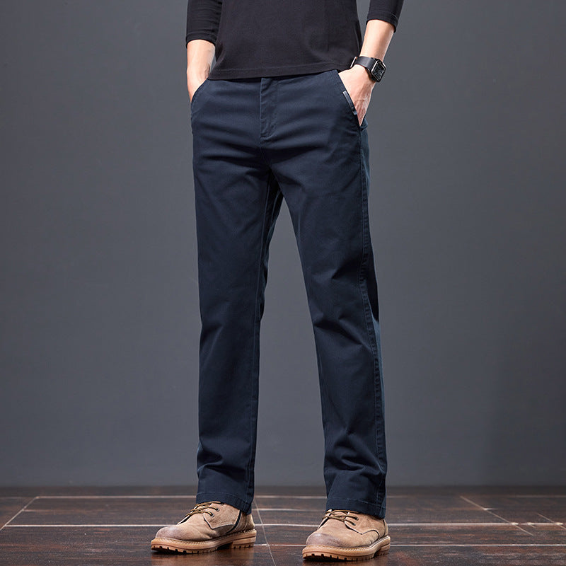 Pantalon chino confortable pour hommes avec taille élastique et poches pratiques Lune London