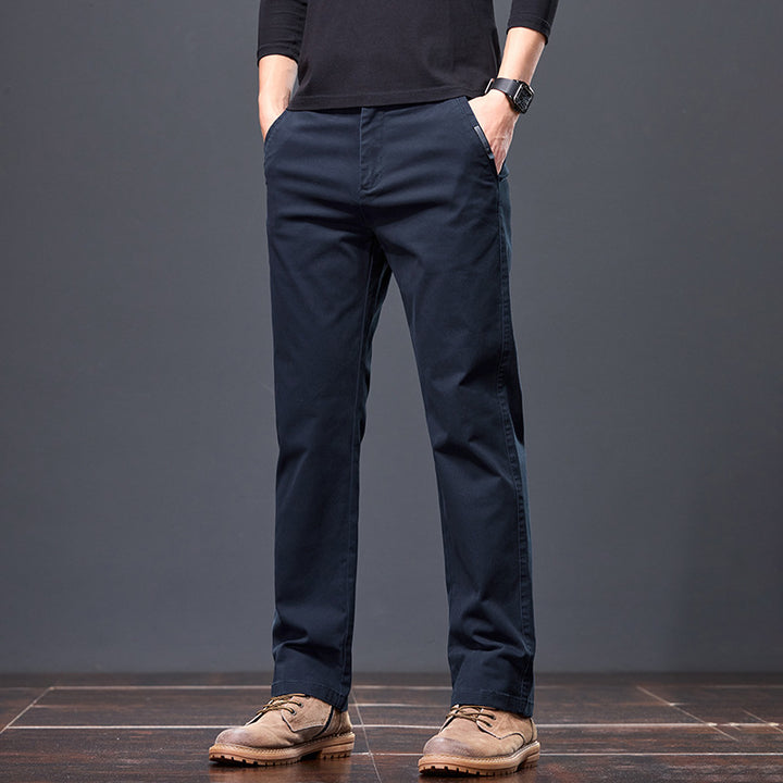 Pantalon chino confortable pour hommes avec taille élastique et poches pratiques Lune London