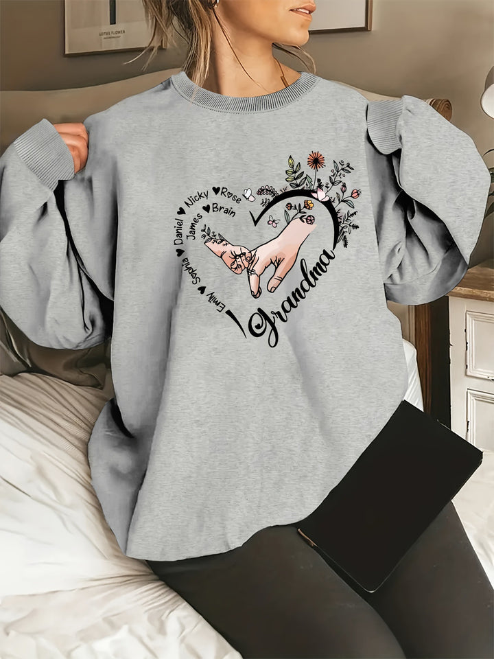 Pull décontracté féminin avec motifs floraux Chic & Stil