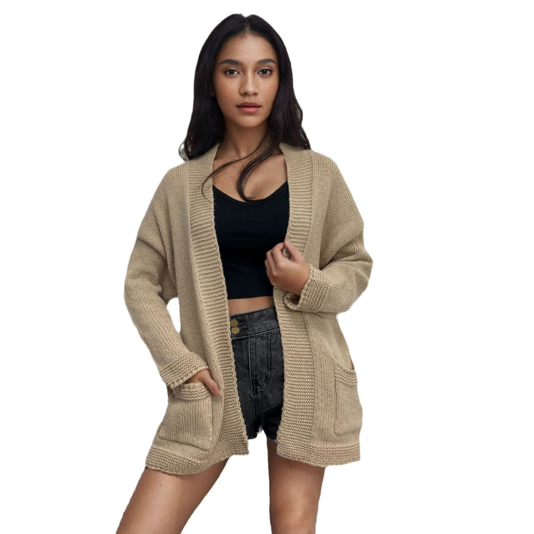 Coarse knit jacket for women with practical cut and oversized fit Lune London