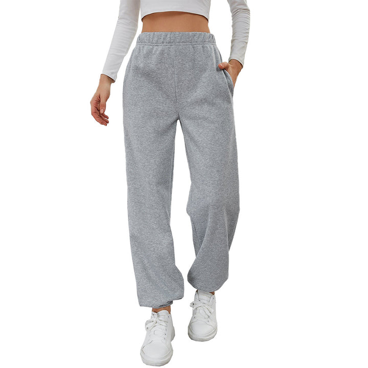 Pantalons de survêtement décontractés pour femmes avec taille élastique et poches latérales Chic & Stil