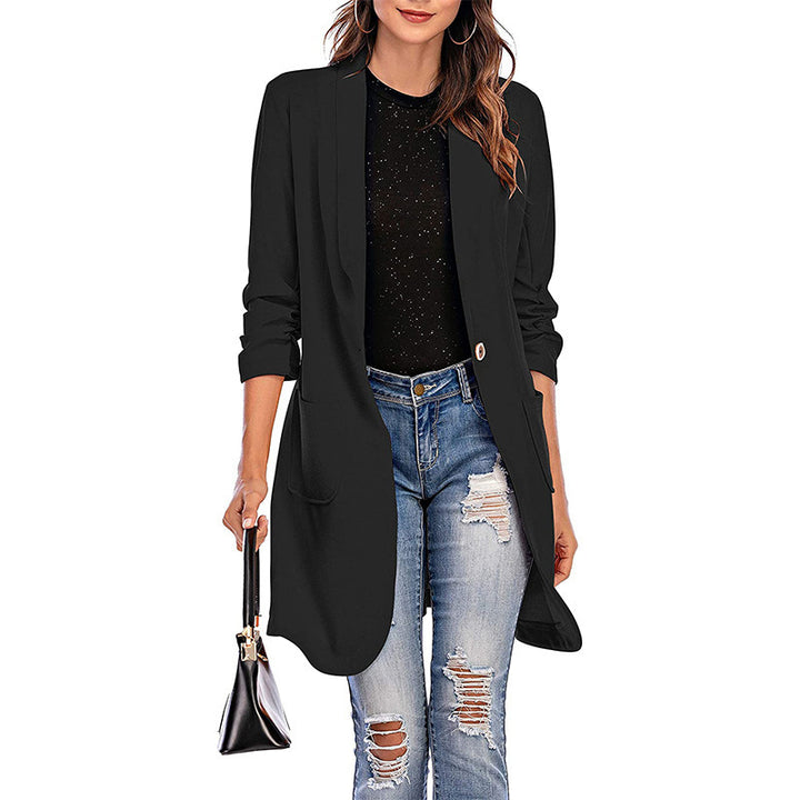 Lune London fitted longline blazer for women