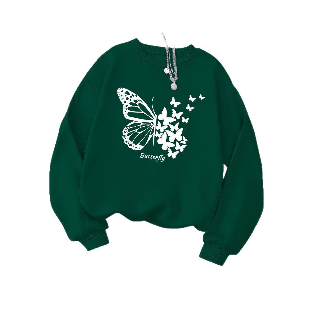 Sweatshirt femme avec motif papillon créatif et coupe décontractée Chic & Stil
