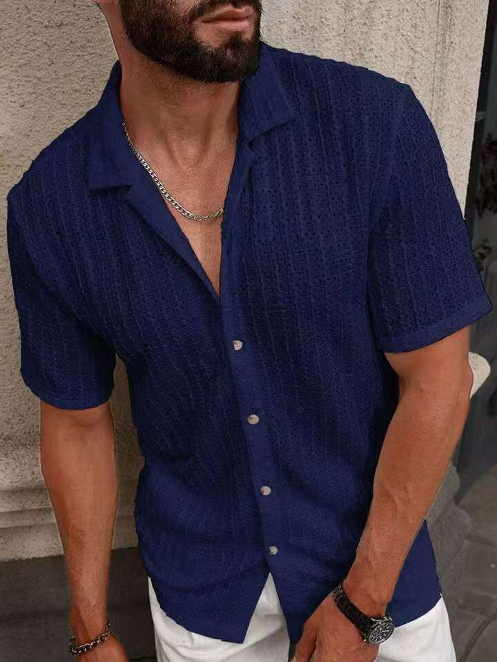 Casual short-sleeve shirt structured for men Lune London