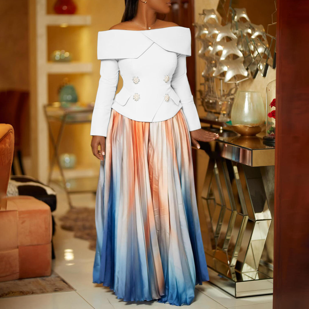 Elegant pleated dresses for women with a sleeveless top and eye-catching button details Lune London