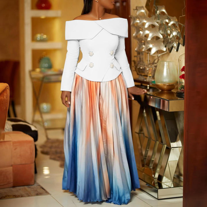 Elegant pleated dresses for women with a sleeveless top and eye-catching button details Lune London