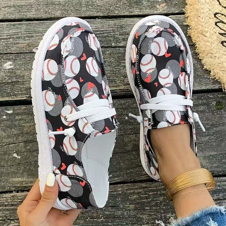 Women’s sneakers with football pattern Lune London