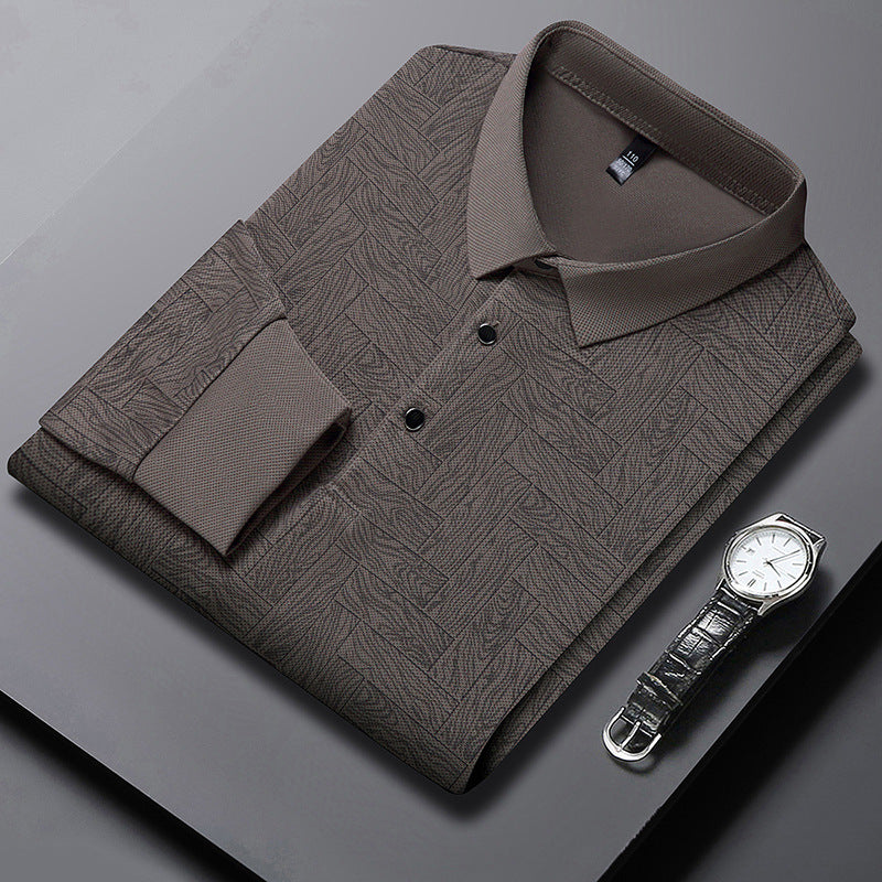 Men's stylish polo with textured design Lune London