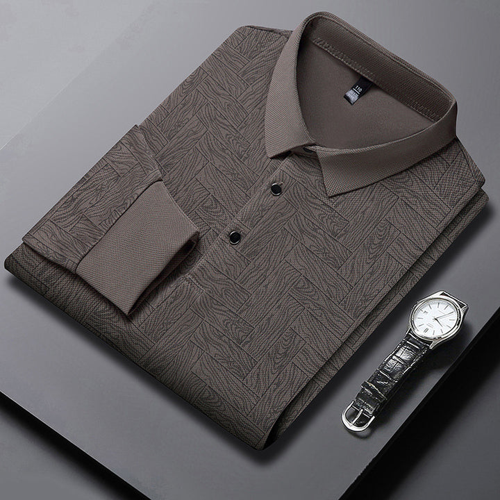 Men's stylish polo with textured design Lune London