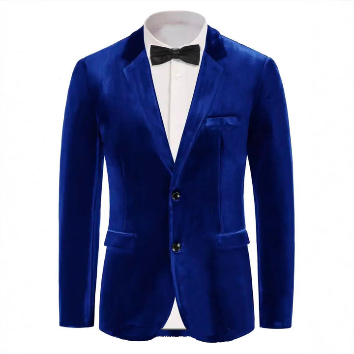 Elegant velvet blazer for men with chic finesse and style