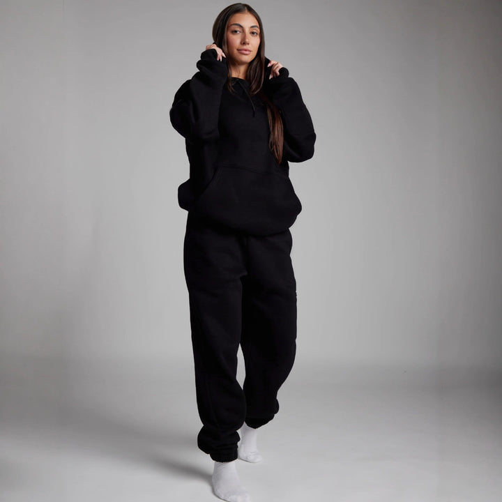 Ladies comfortable hoodie with integrated sleep mask Chic & Stil
