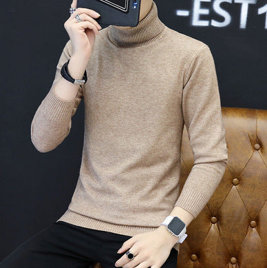Men Elegant Turtleneck Sweater in Fine Knit Lune London