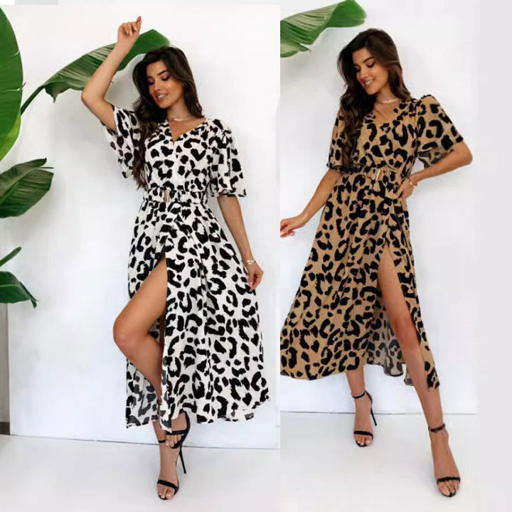Elegant maxi dress for women with side slit Lune London