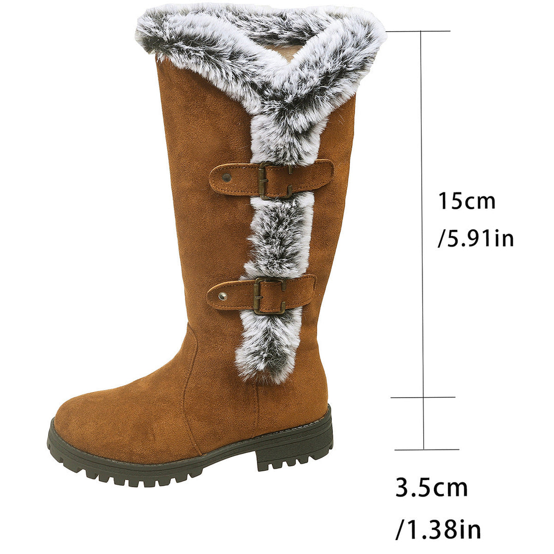 Women's Winter Boots with Cozy Faux Fur Collar and Slip-Resistant Sole Lune London