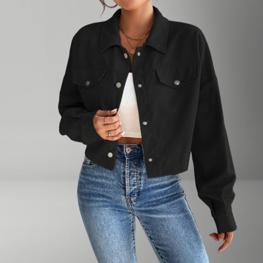 Short jacket for ladies in corduroy-type material Lune London