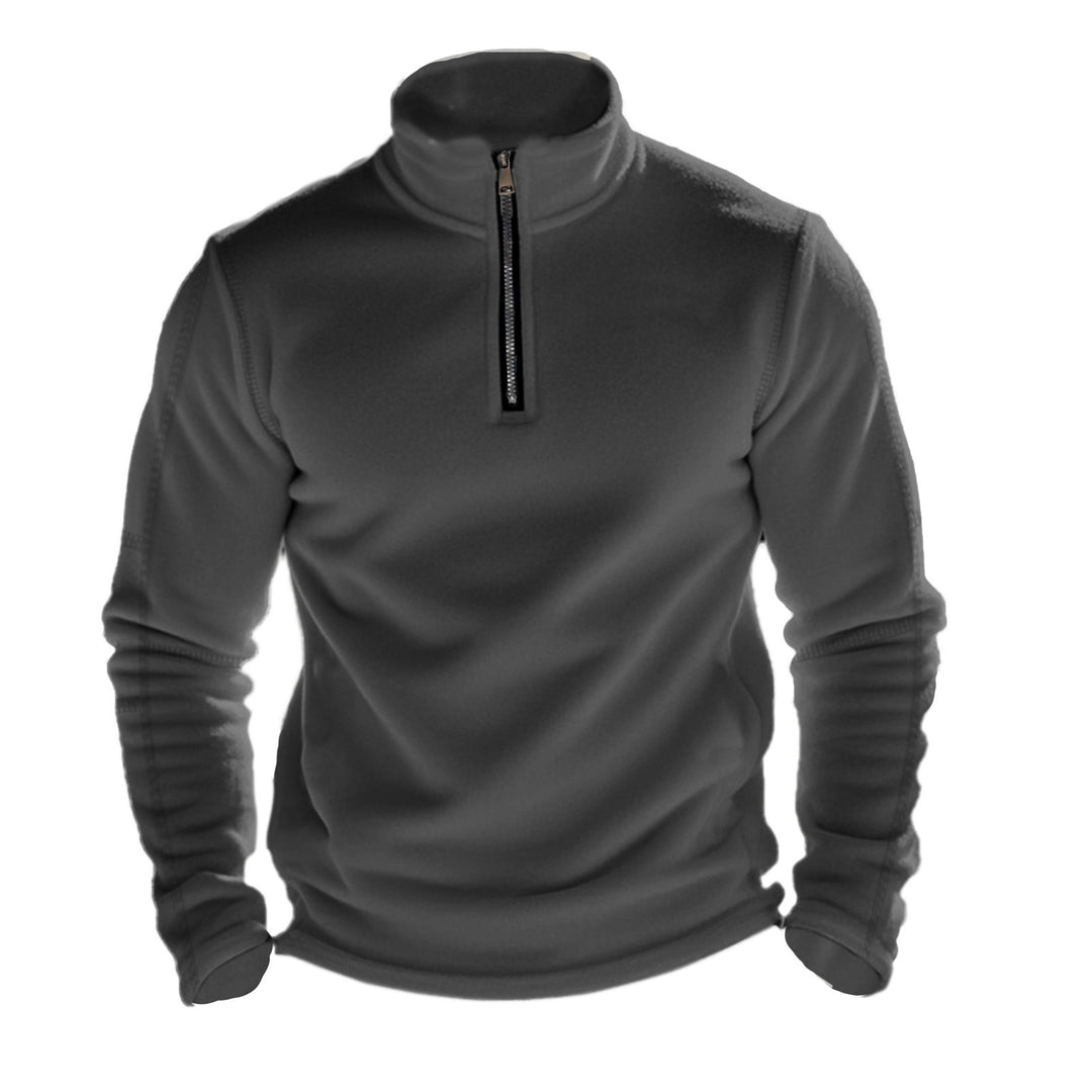 Men's Fleece Half-Zip Pullover with High Collar Comfortable Lune London