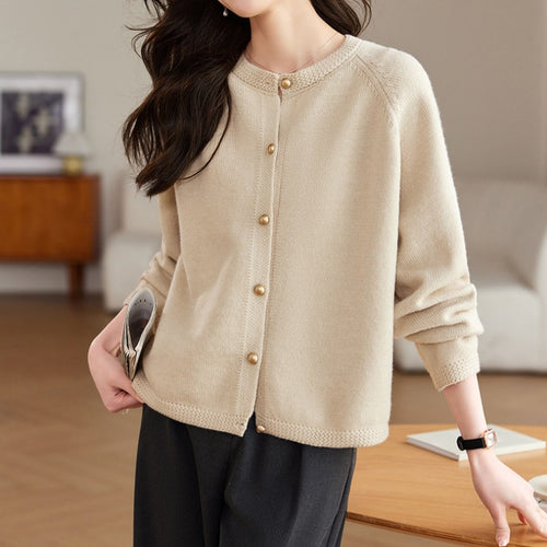 Knitted jacket for women with buttons Lune London