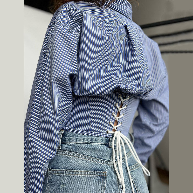 Blouse for ladies with innovative cut and structured sleeves Lune London