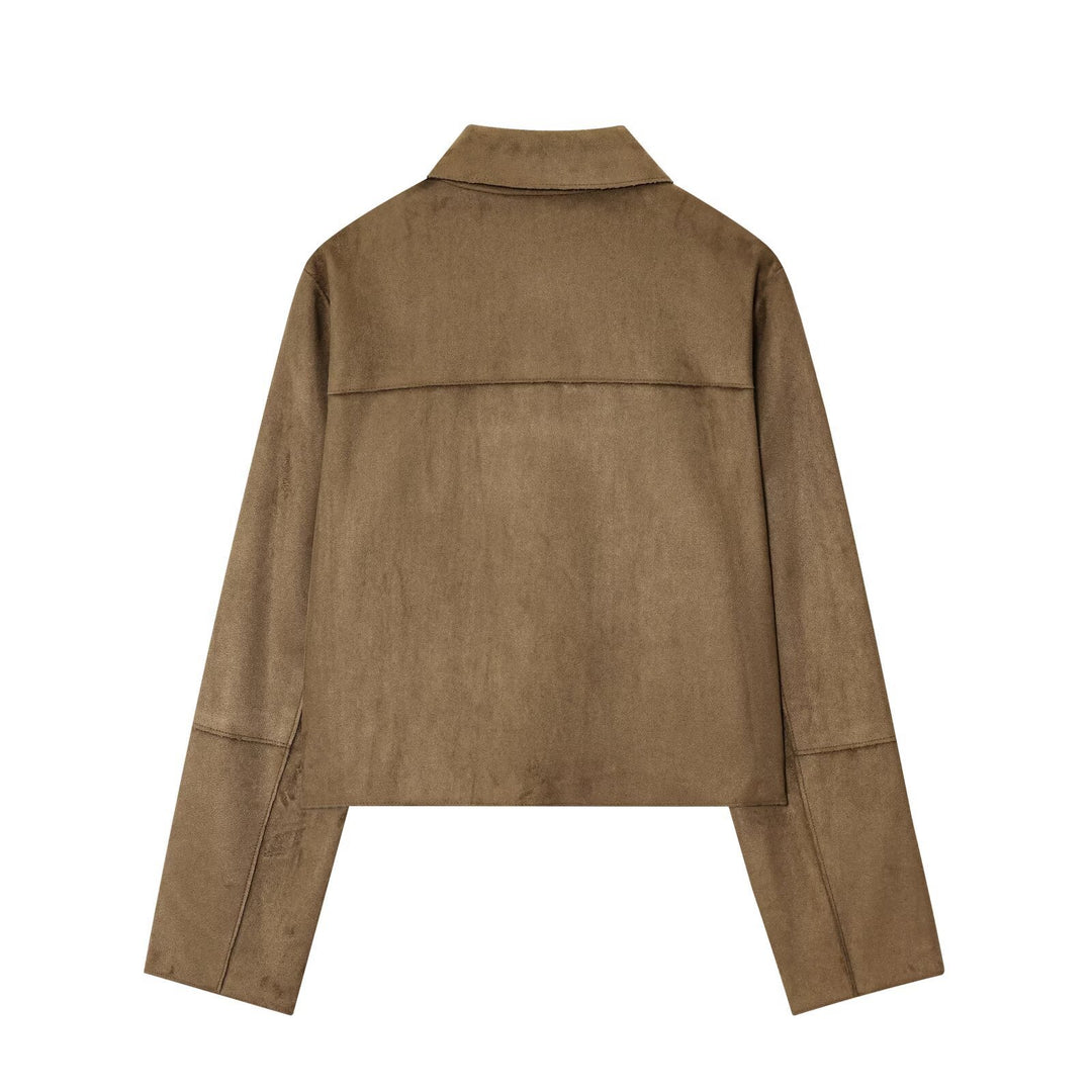 Ladies stylish short jacket in faux leather Lune London