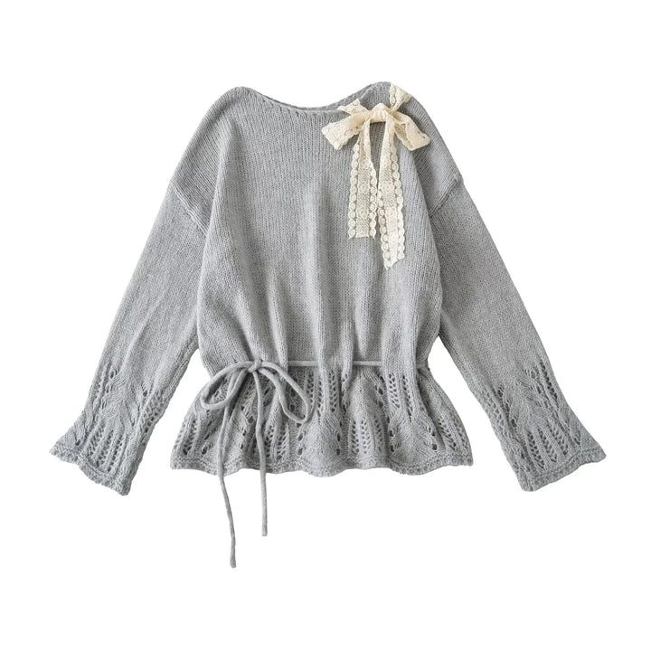 Stylish knitted top for women with elegant sophistication and chic ties and style