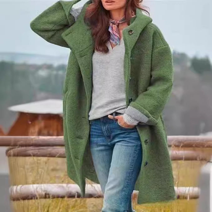 Ladies Oversized Wool Coat Lune London