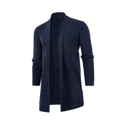 Men's Cardigan with Open Cut and Practical Pockets Lune London