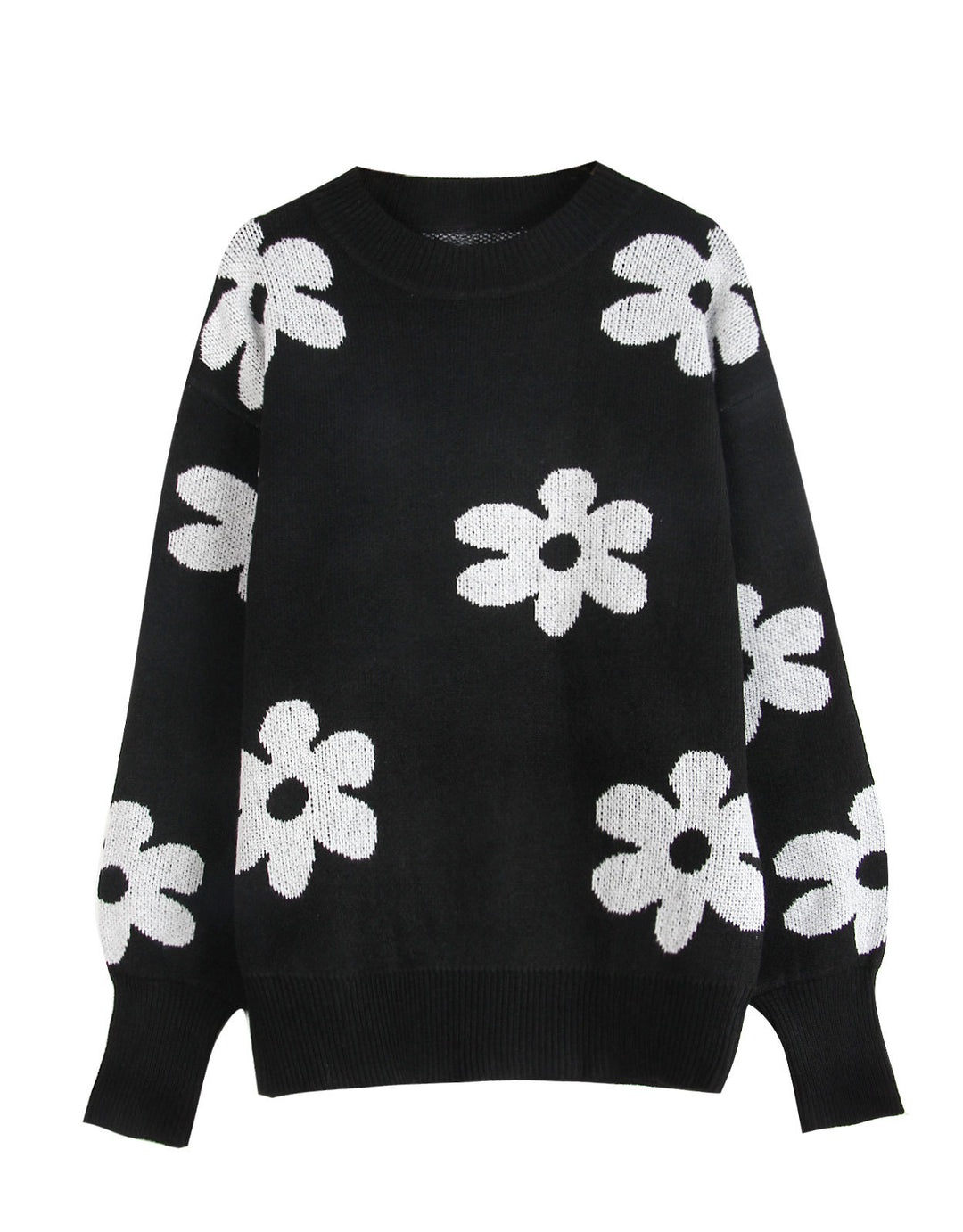 Pull féminin avec design floral et coupe décontractée Chic & Stil