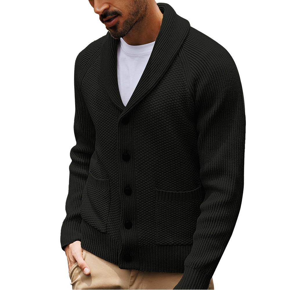 Lune London | Men's cardigan with shawl collar and pockets