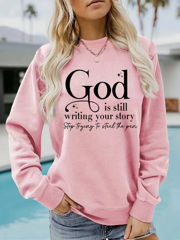 Sweatshirt pour femmes avec lettrage inspirant Chic & Stil