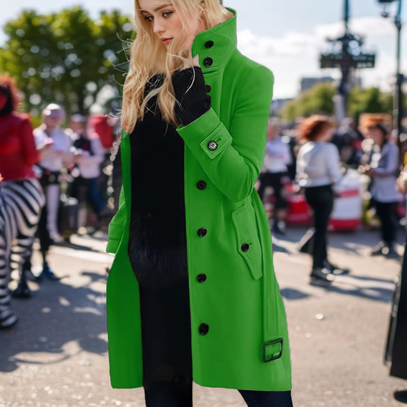 Elegant trench coat for women with high collar Lune London