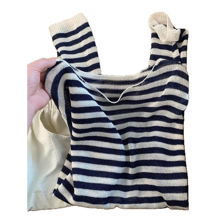 Pull décontracté à rayures pour femmes Chic & Stil
