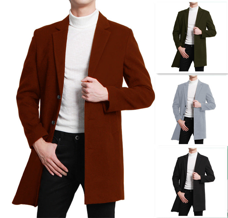 Men's Elegant Long Blazer with Modern Cut and Double Button Row Lune London