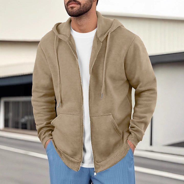 Men's sporty hoodie with practical pockets and innovative material blend Lune London
