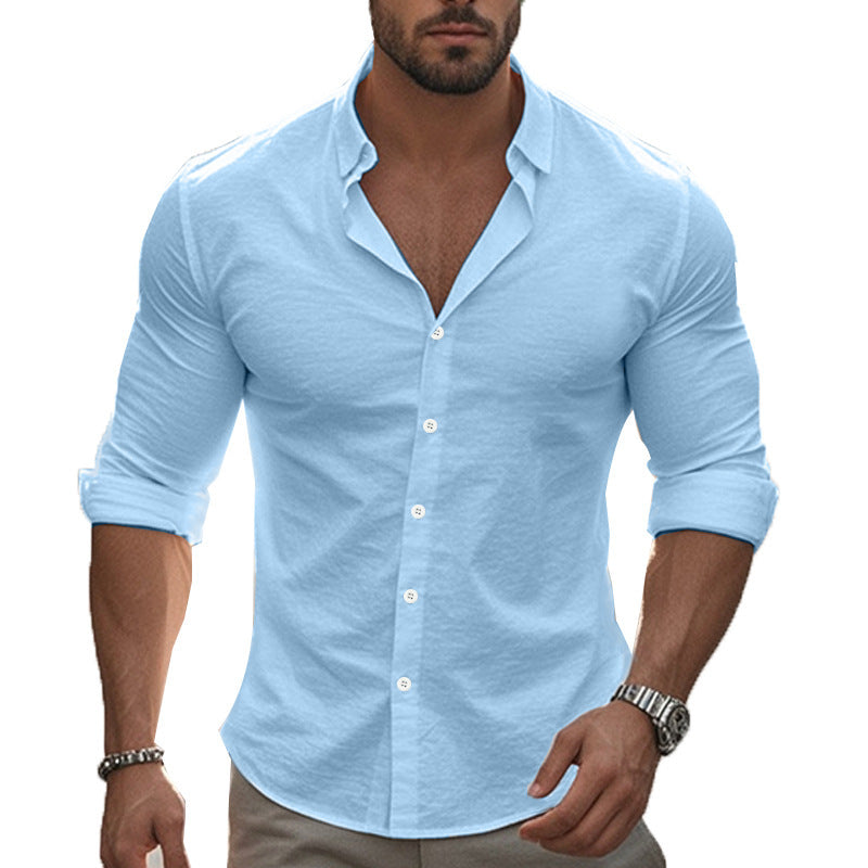 Comfortable and modern long-sleeve shirt for men with roll-up sleeves Lune London