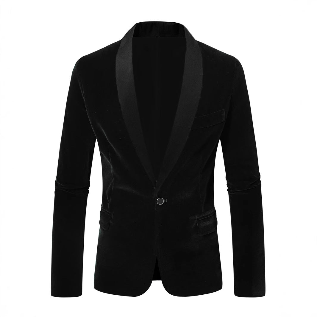 Elegant velvet jacket for men with satin finish Lune London